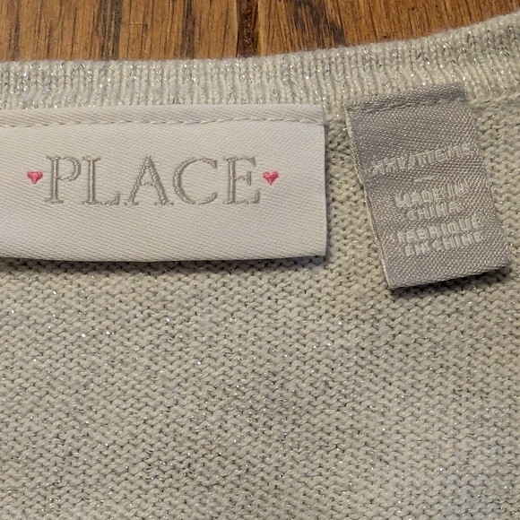 Childrens Place sparkly silver cropped cardigan for girls size XXL - Picture 5 of 9